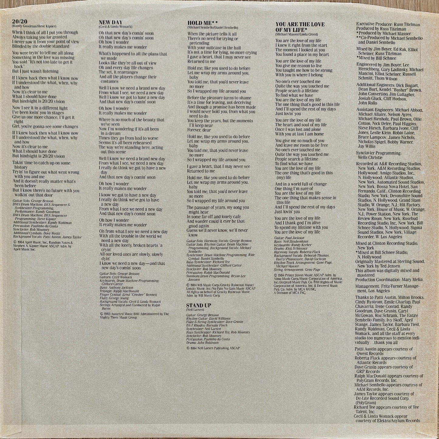 GEORGE BENSON - 20/20