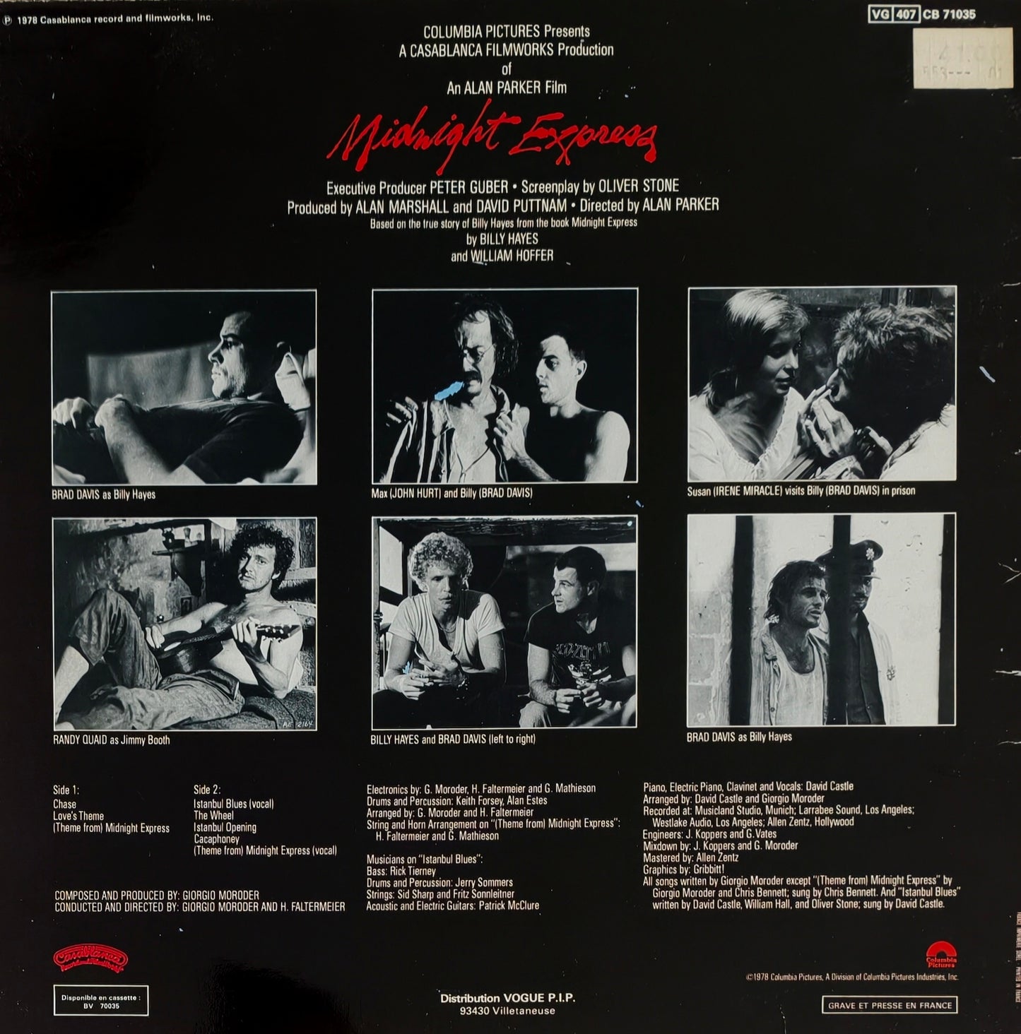 GIORGIO MORODER - Midnight Express (Music From The Original Motion Picture Soundtrack)