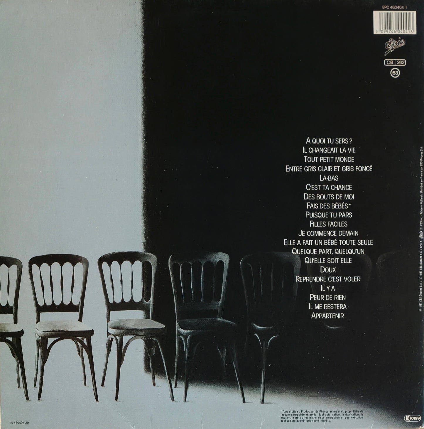 JEAN JACQUES GOLDMAN - Entre Gris Clair et Gris Foncé