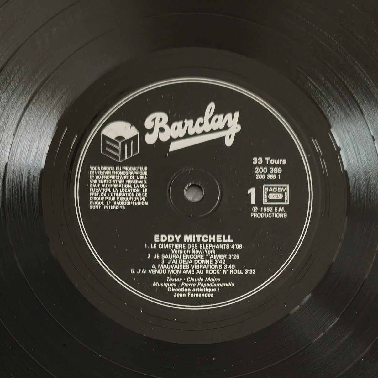 EDDY MITCHELL - Le Cimetière Des Eléphants