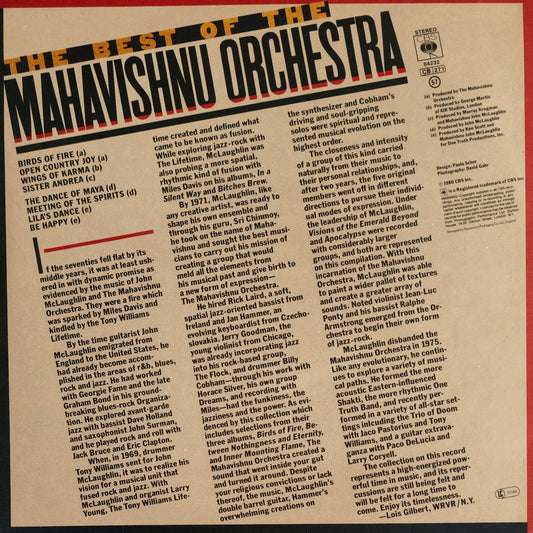MAHAVISHNU ORCHESTRA - The Best Of The Mahavishnu Orchestra