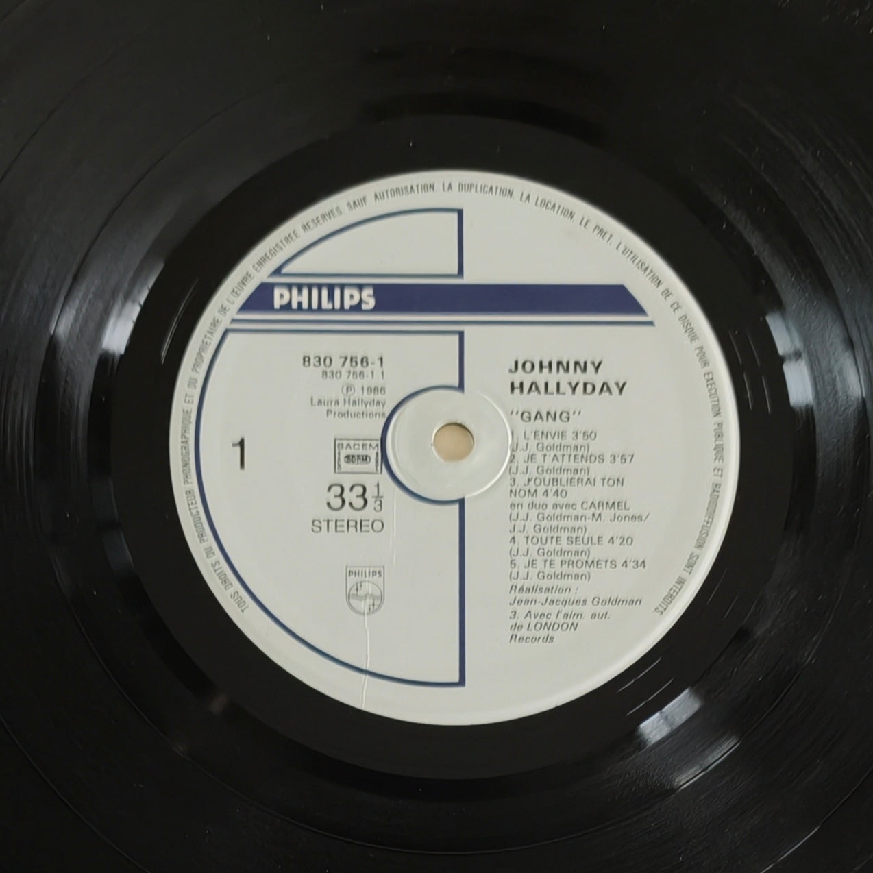 JOHNNY HALLYDAY - Gang