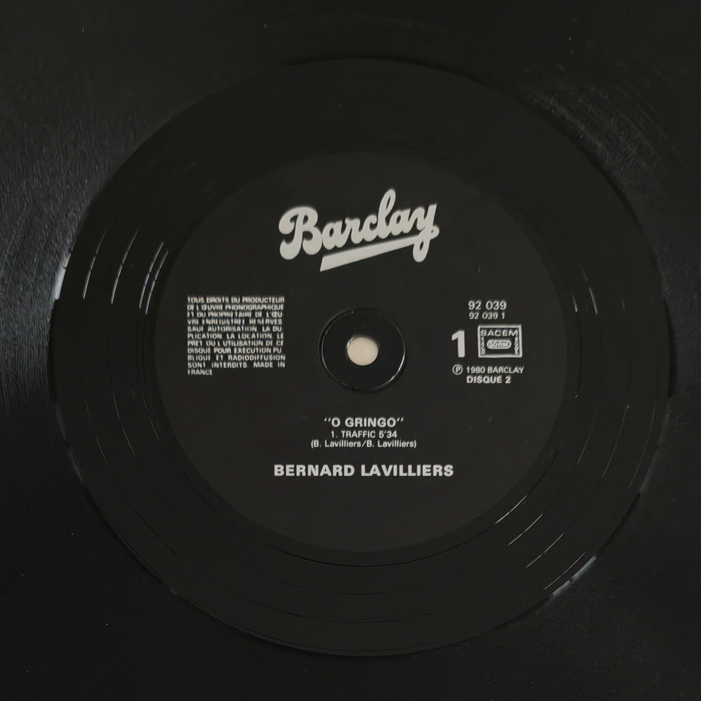 BERNARD LAVILLIERS - O Gringo