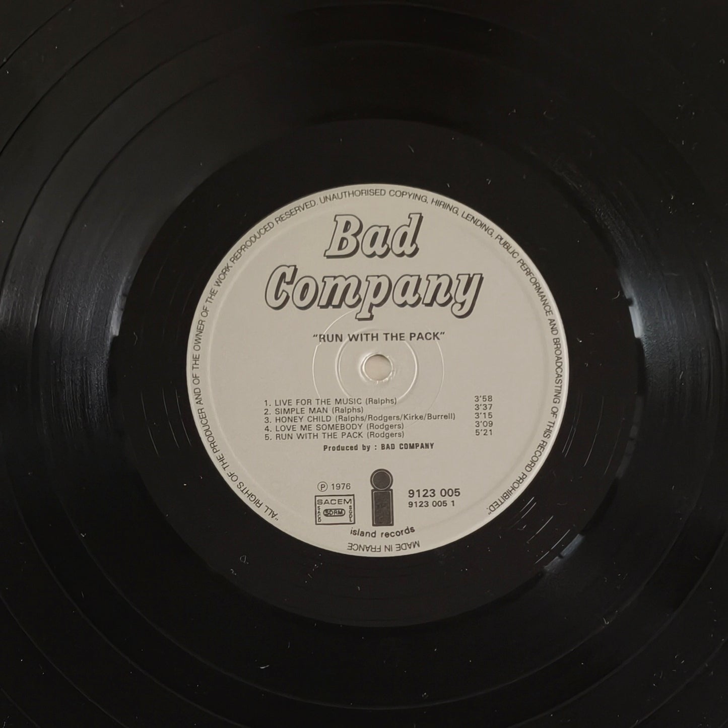 BAD COMPANY - Run With The Pack