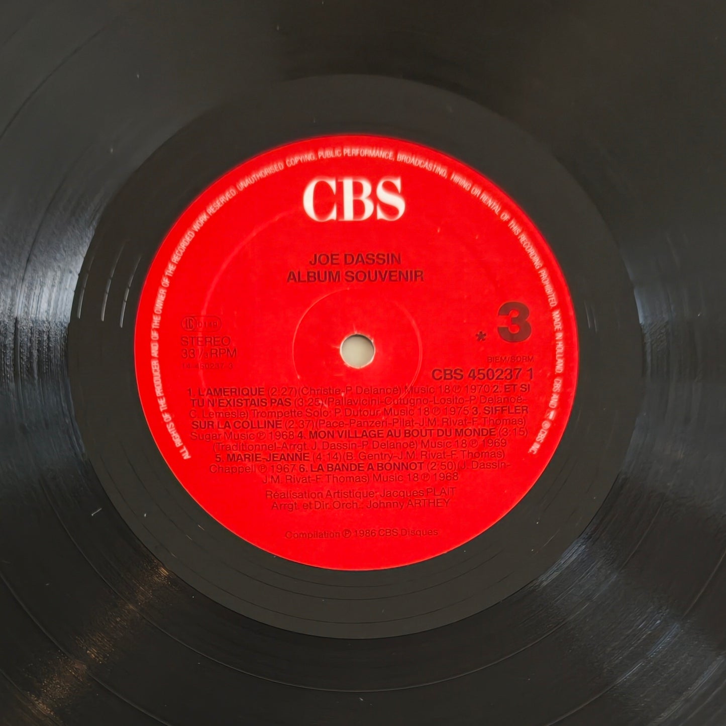 JOE DASSIN - Album Souvenir