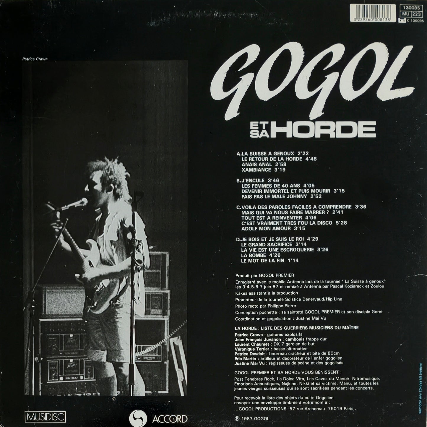GOGOL PREMIER ET SA HORDE - La Suisse A Genoux - Live