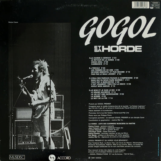 GOGOL PREMIER ET SA HORDE - La Suisse A Genoux - Live