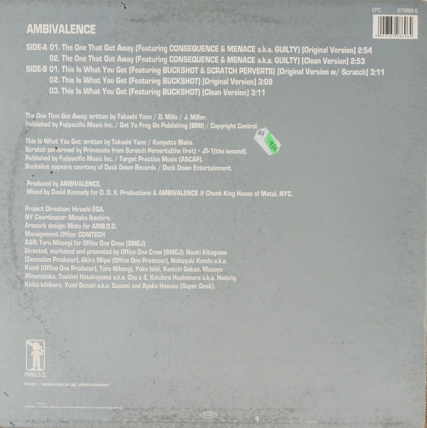 AMBIVALENCE - The One That Got Away / This Is What You Get