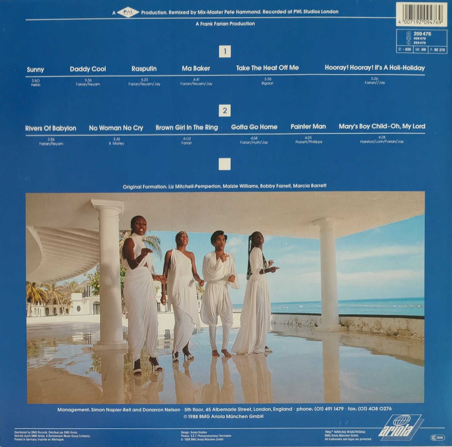 BONEY M - Greatest Hits Of All Times - Remix '88