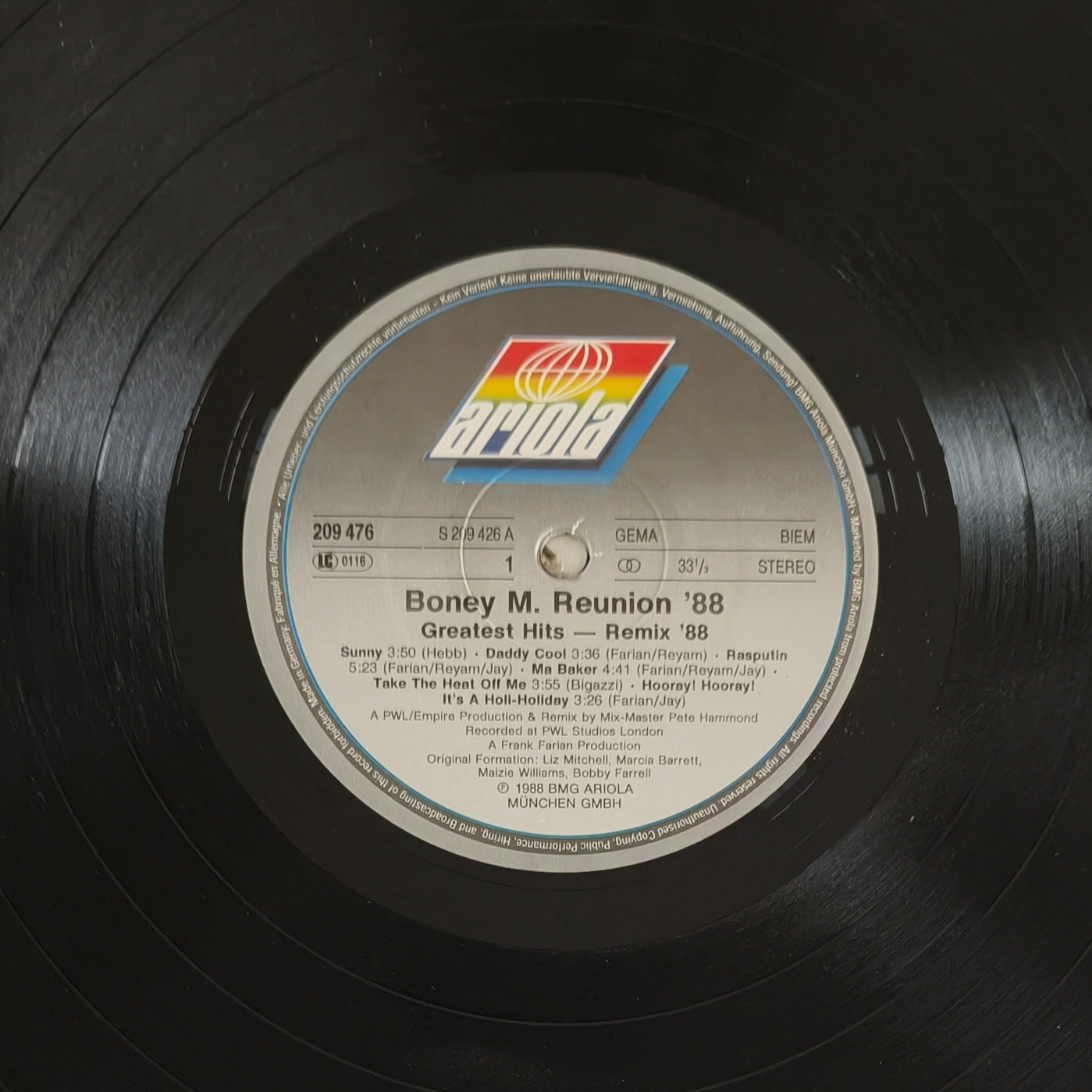 BONEY M - Greatest Hits Of All Times - Remix '88
