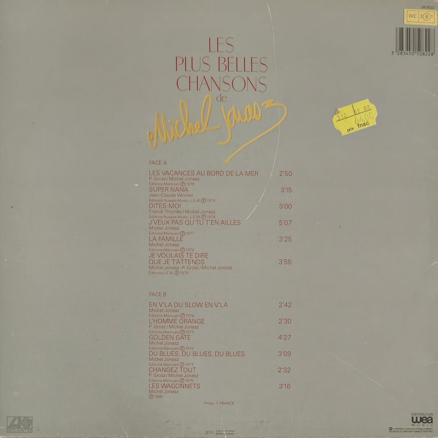 MICHEL JONASZ - Les Plus Belles Chansons De Michel Jonasz