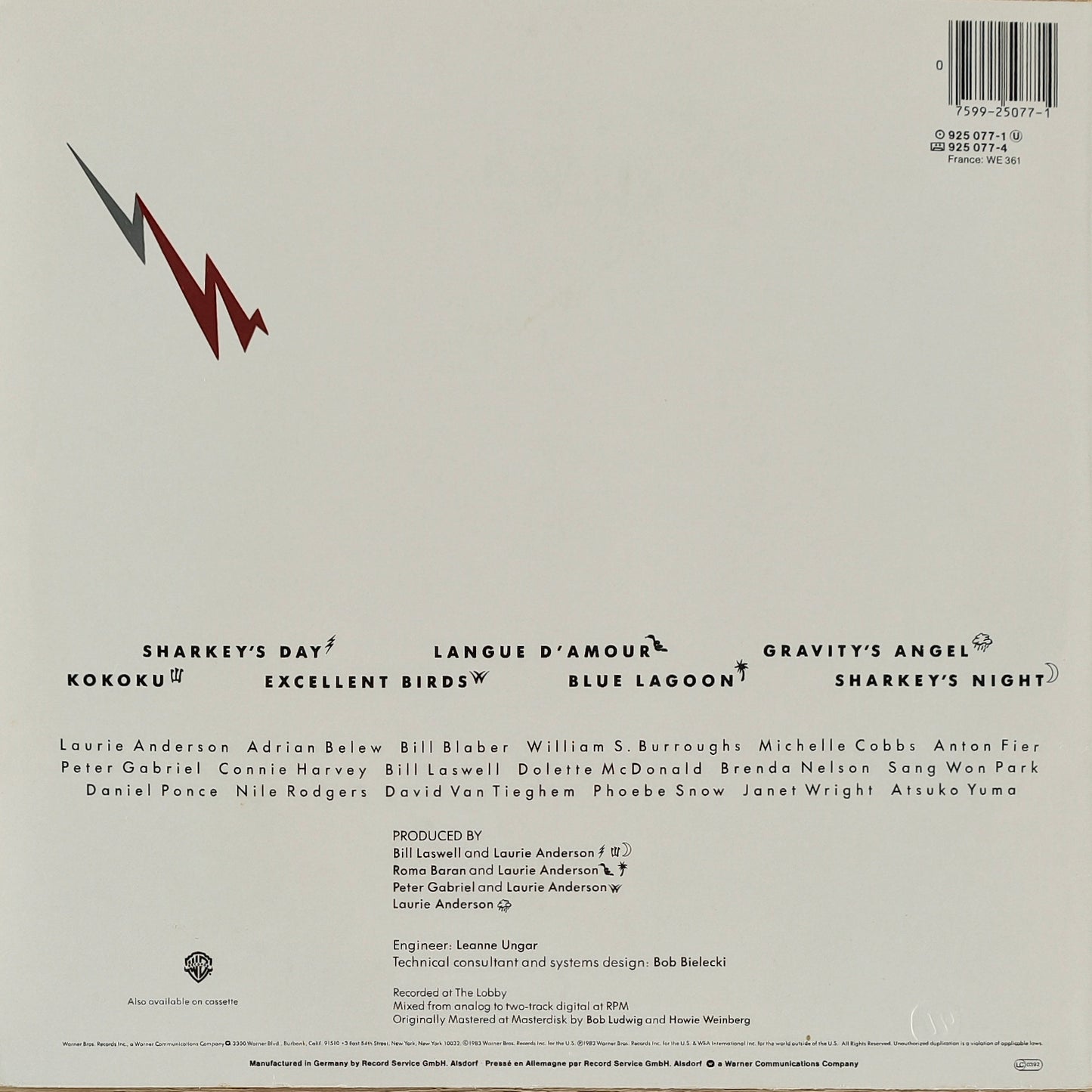 LAURIE ANDERSON - Mister Heartbreak