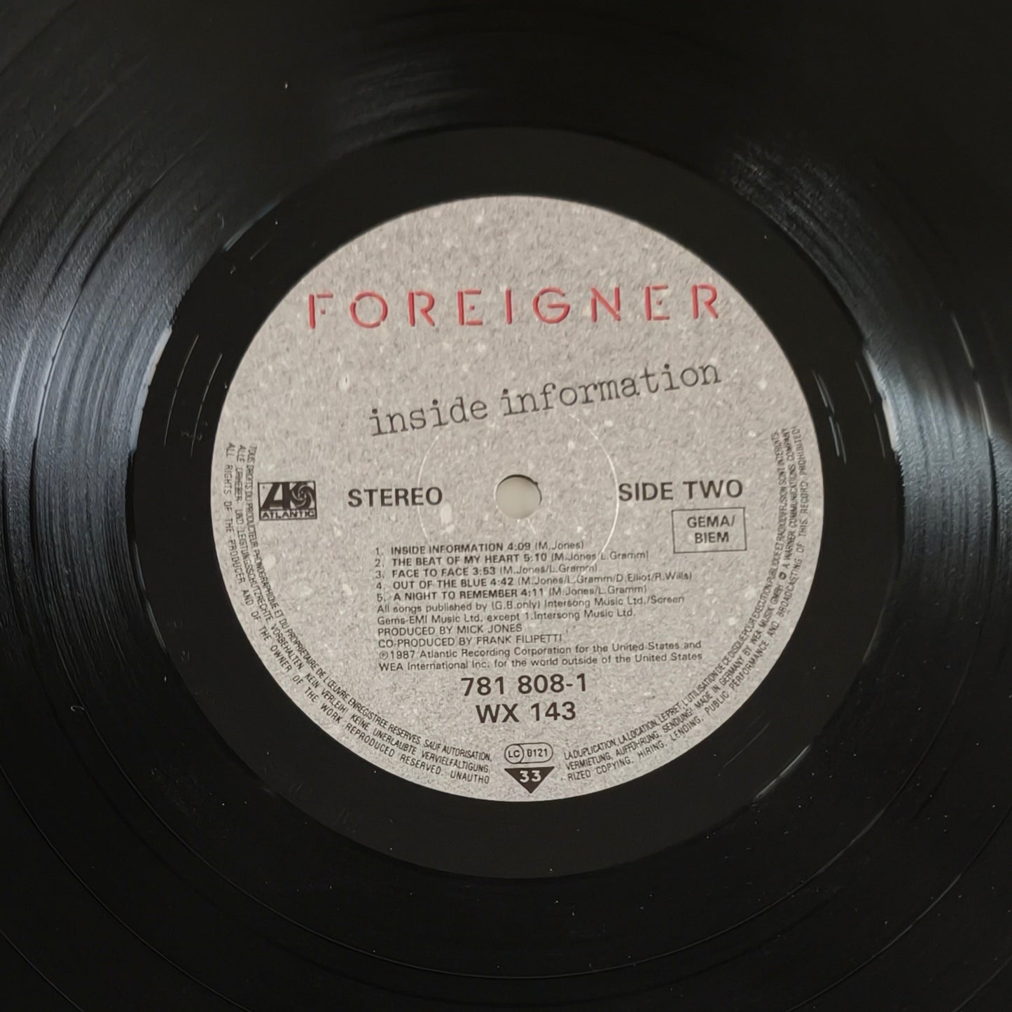 FOREIGNER - Inside Information