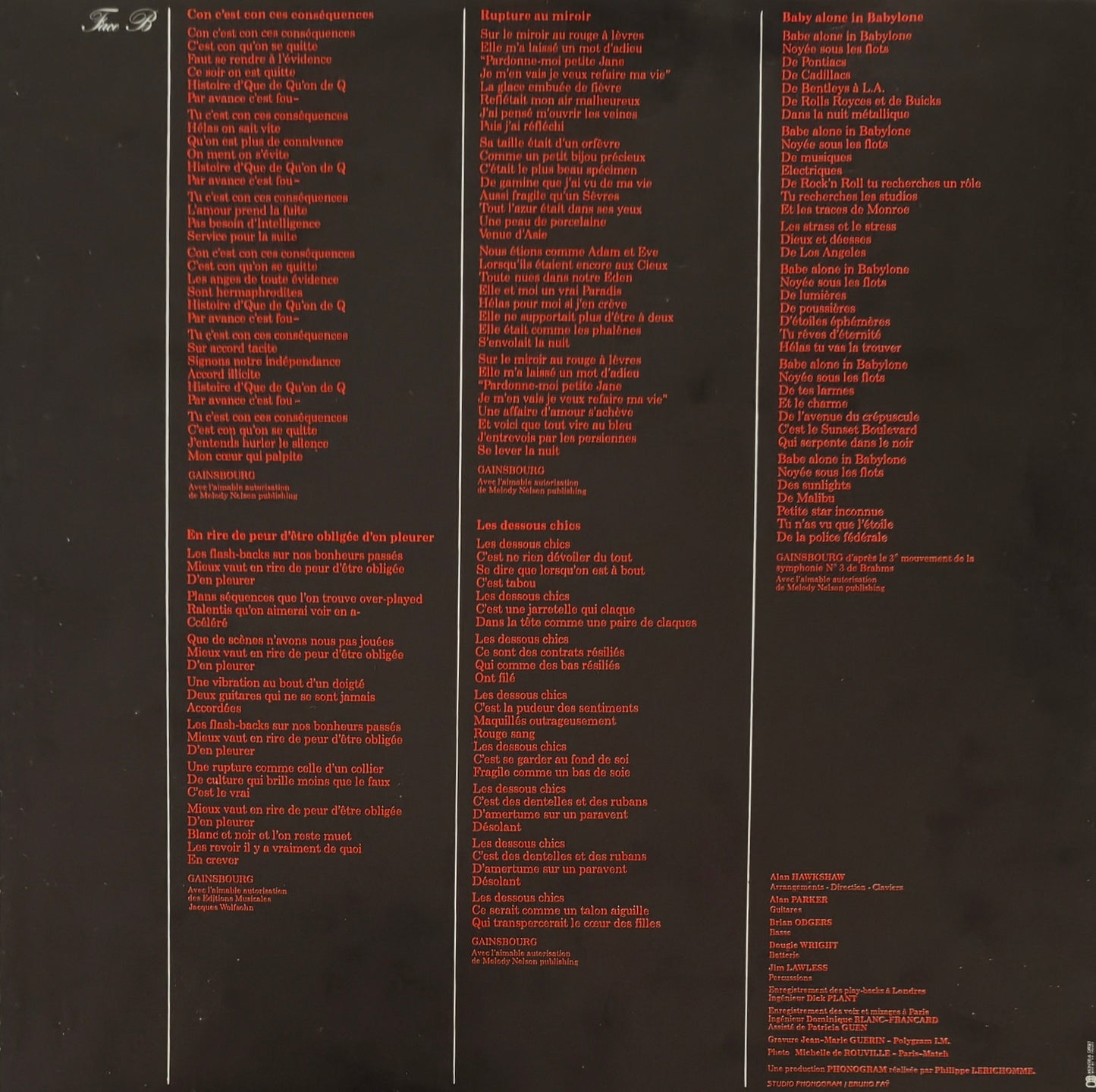 JANE BIRKIN - Baby Alone In Babylone