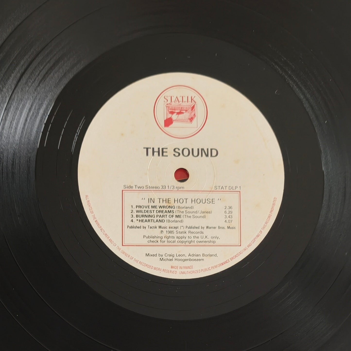 THE SOUND - In The Hothouse (Pressage UK)