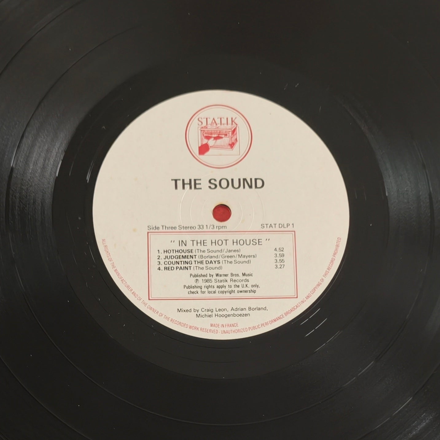 THE SOUND - In The Hothouse (Pressage UK)