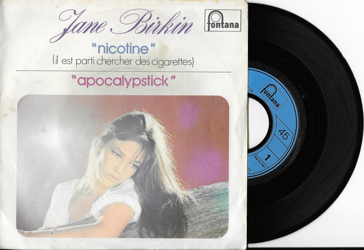 JANE BIRKIN - "Nicotine" (Il Est Parti Chercher Des Cigarettes) / "Apocalypstick"