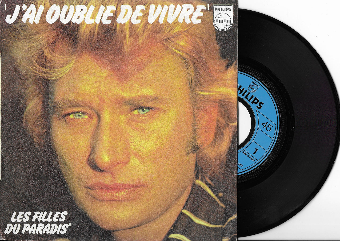 Disque Vinyle 45 tours Occasion - JOHNNY HALLYDAY - J'ai Oublié De Vivre –  digg'O'vinyl