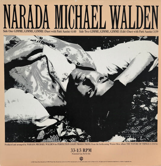 NARADA MICHAEL WALDEN - Gimme, Gimme, Gimme (promo vinyle)