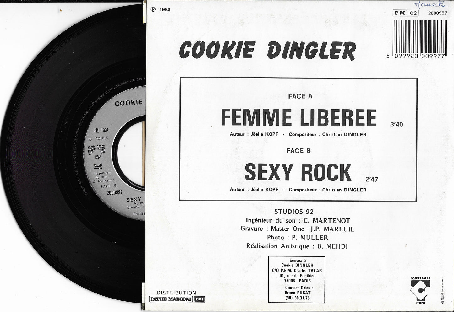 COOKIE DINGLER - Femme Libérée
