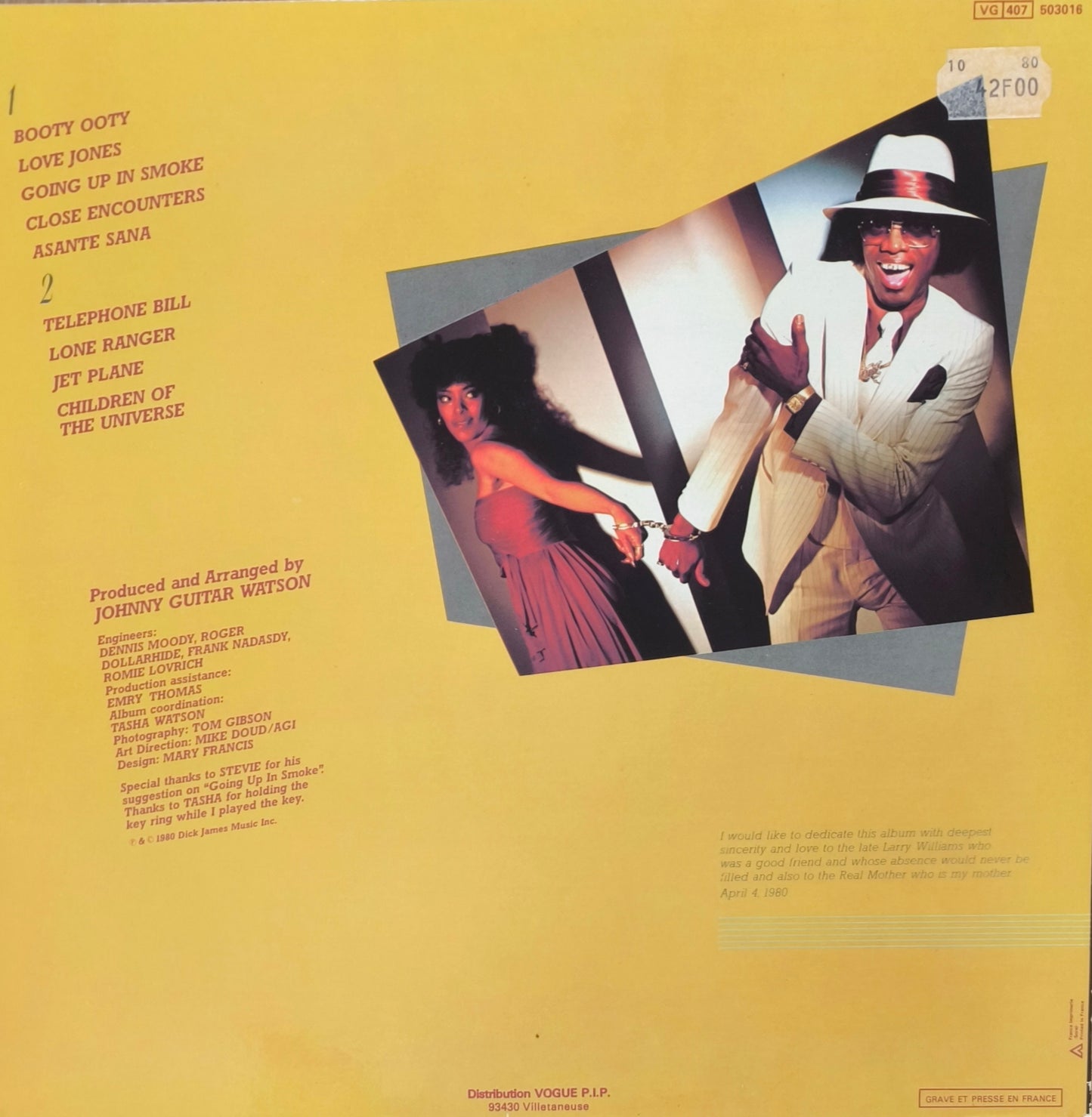JOHNNY GUITAR WATSON - Love Jones