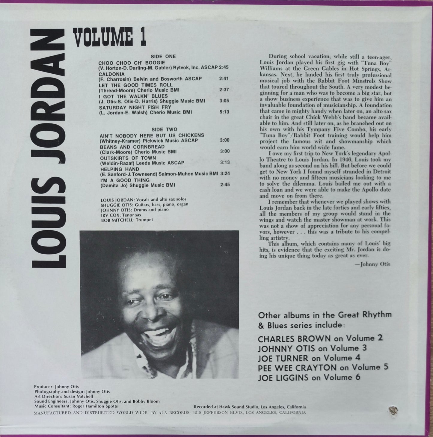 GREAT RHYTHM & BLUES - Volume 1 - Louis Jordan