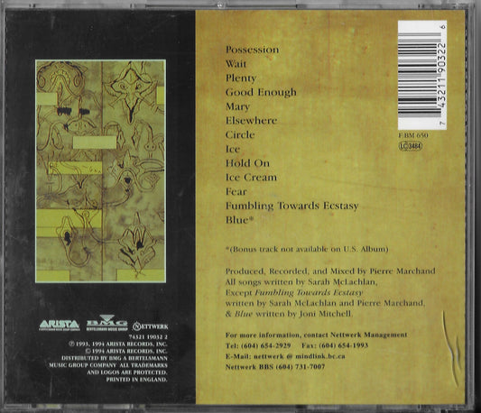 SARAH McLACHLAN - Fumbling Towards Ecstasy