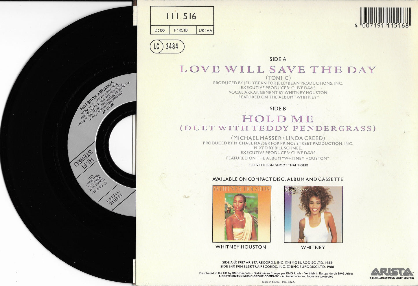 WHITNEY HOUSTON - Love Will Save The Day