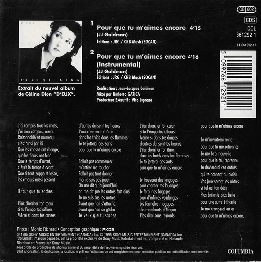 CELINE DION - Pour Que Tu M'aimes Encore