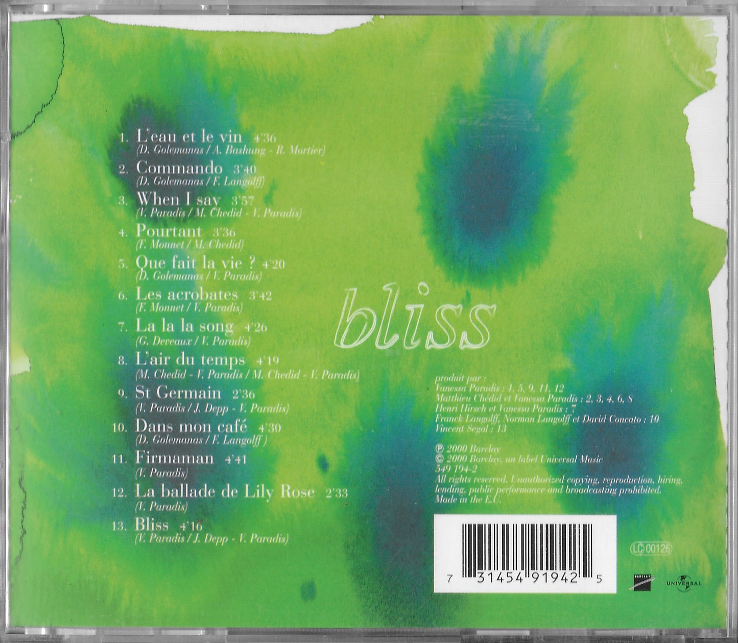VANESSA PARADIS - Bliss