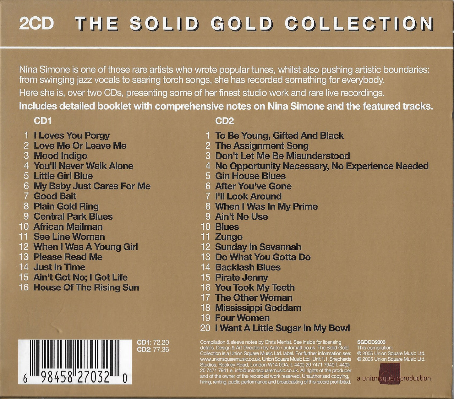 NINA SIMONE - The Solid Gold Collection (36 Essential Recordings)