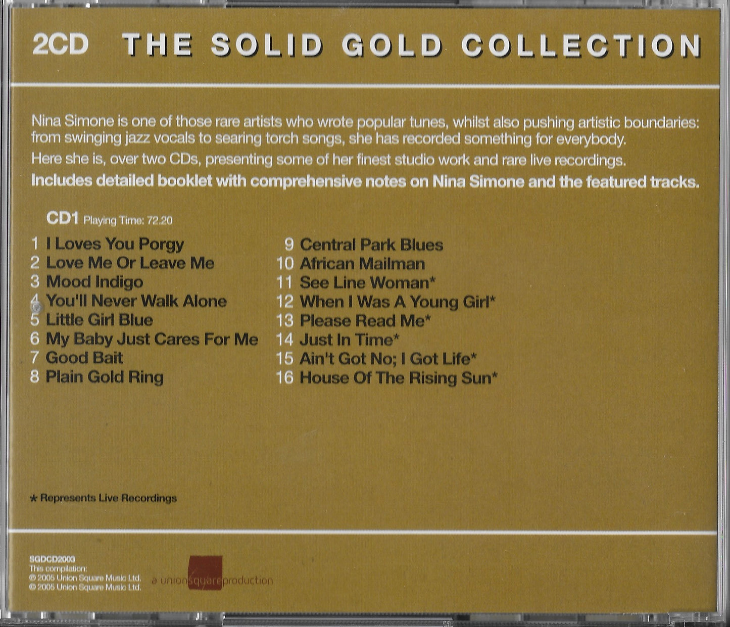 NINA SIMONE - The Solid Gold Collection (36 Essential Recordings)