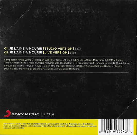 SHAKIRA - Je L'Aime A Mourir