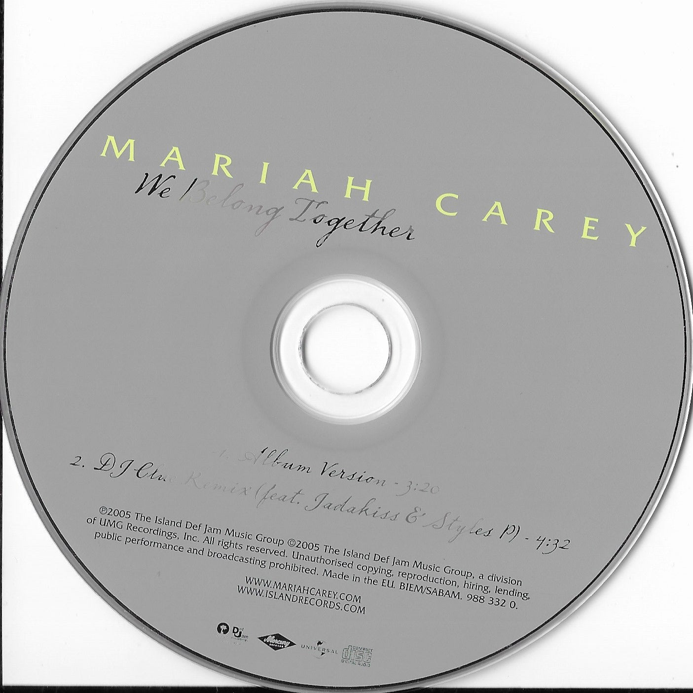 MARIAH CAREY - We Belong Together