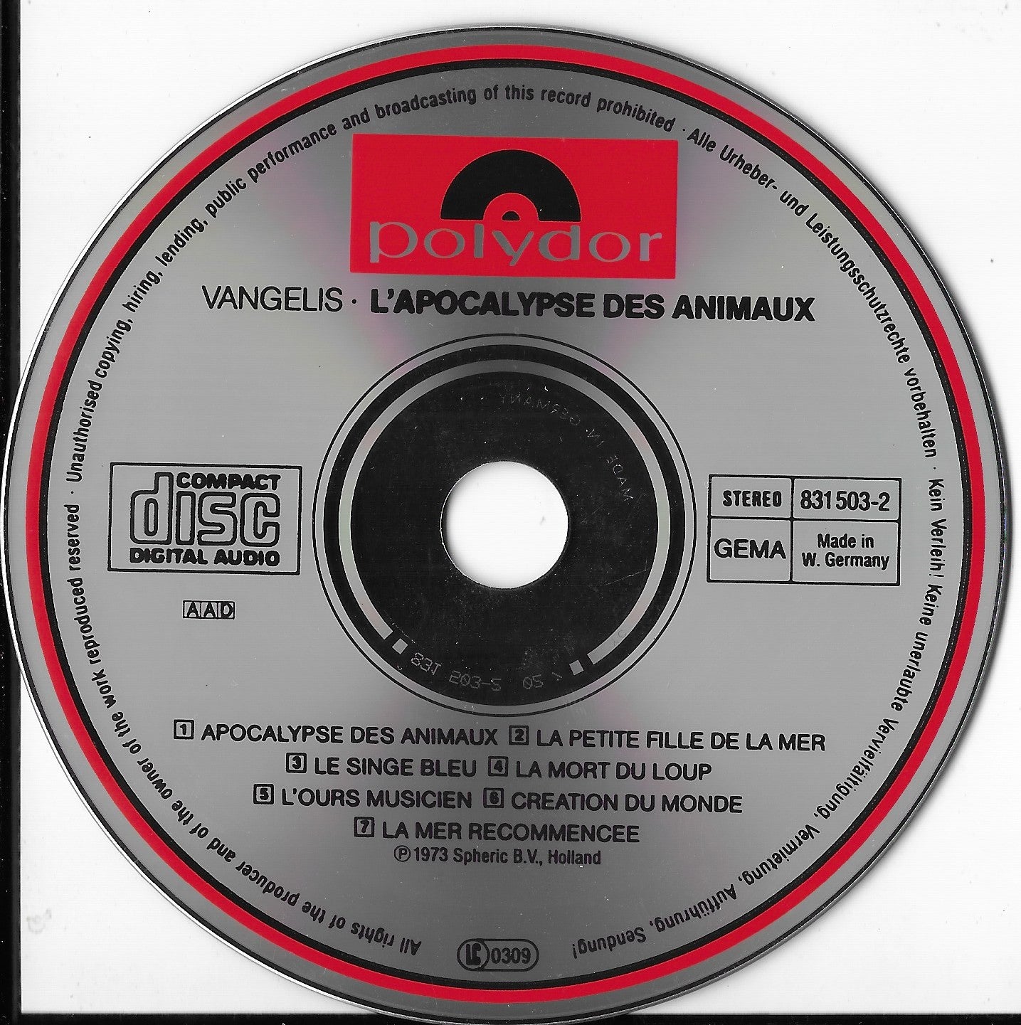 VANGELIS - L'Apocalypse Des Animaux