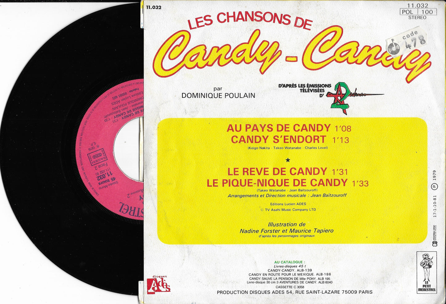 DOMINIQUE POULAIN - Les Chansons De Candy-Candy