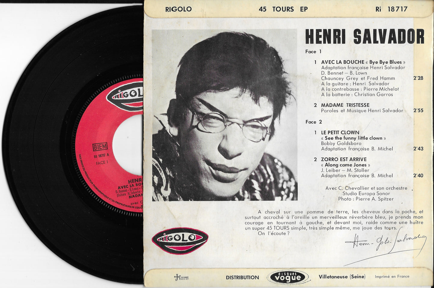 HENRI SALVADOR - Zorro Est Arrivé