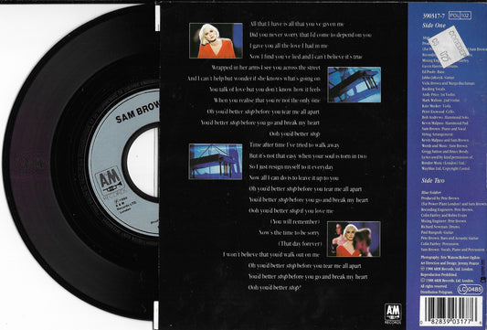 SAM BROWN - Stop!