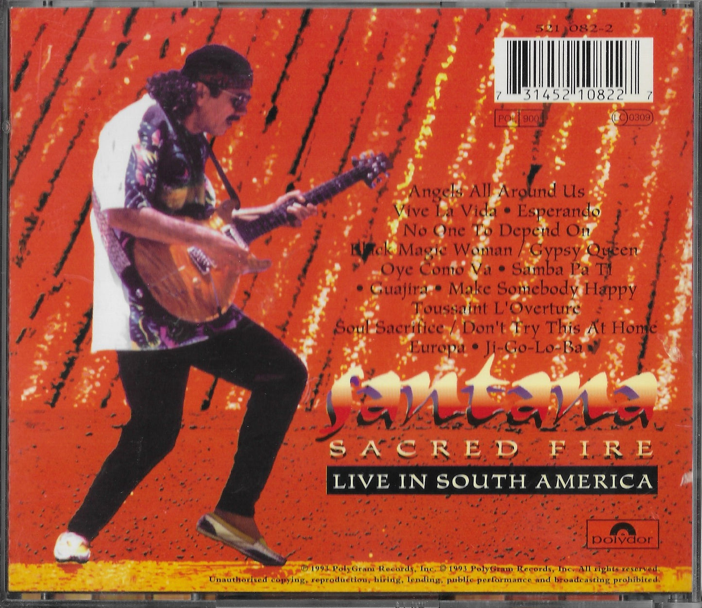 CARLOS SANTANA - Sacred Fire - Live In South America