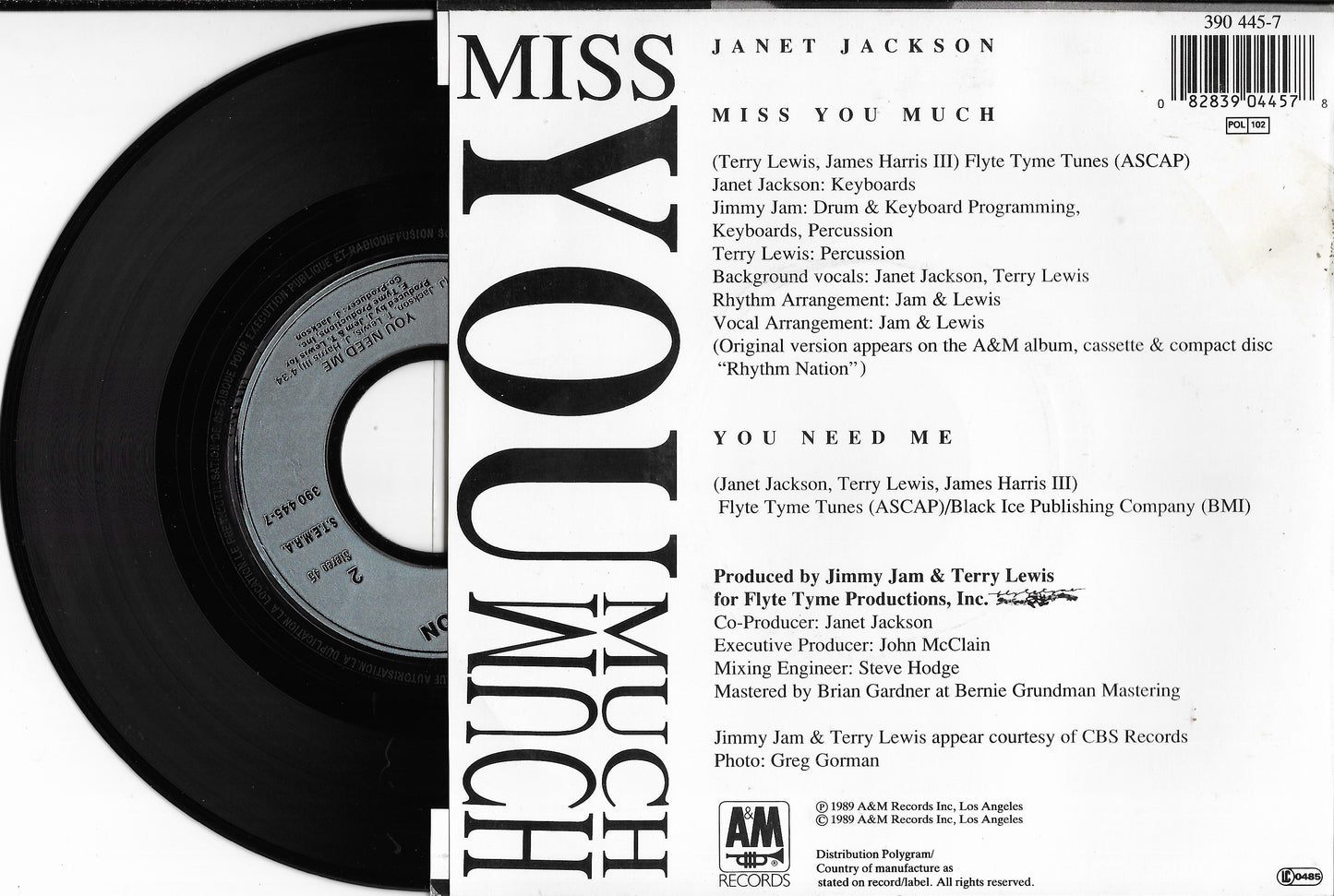 JANET JACKSON - Miss You Much