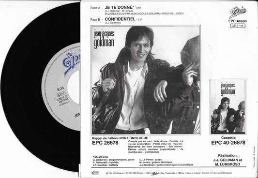 JEAN JACQUES GOLDMAN - Je te donne