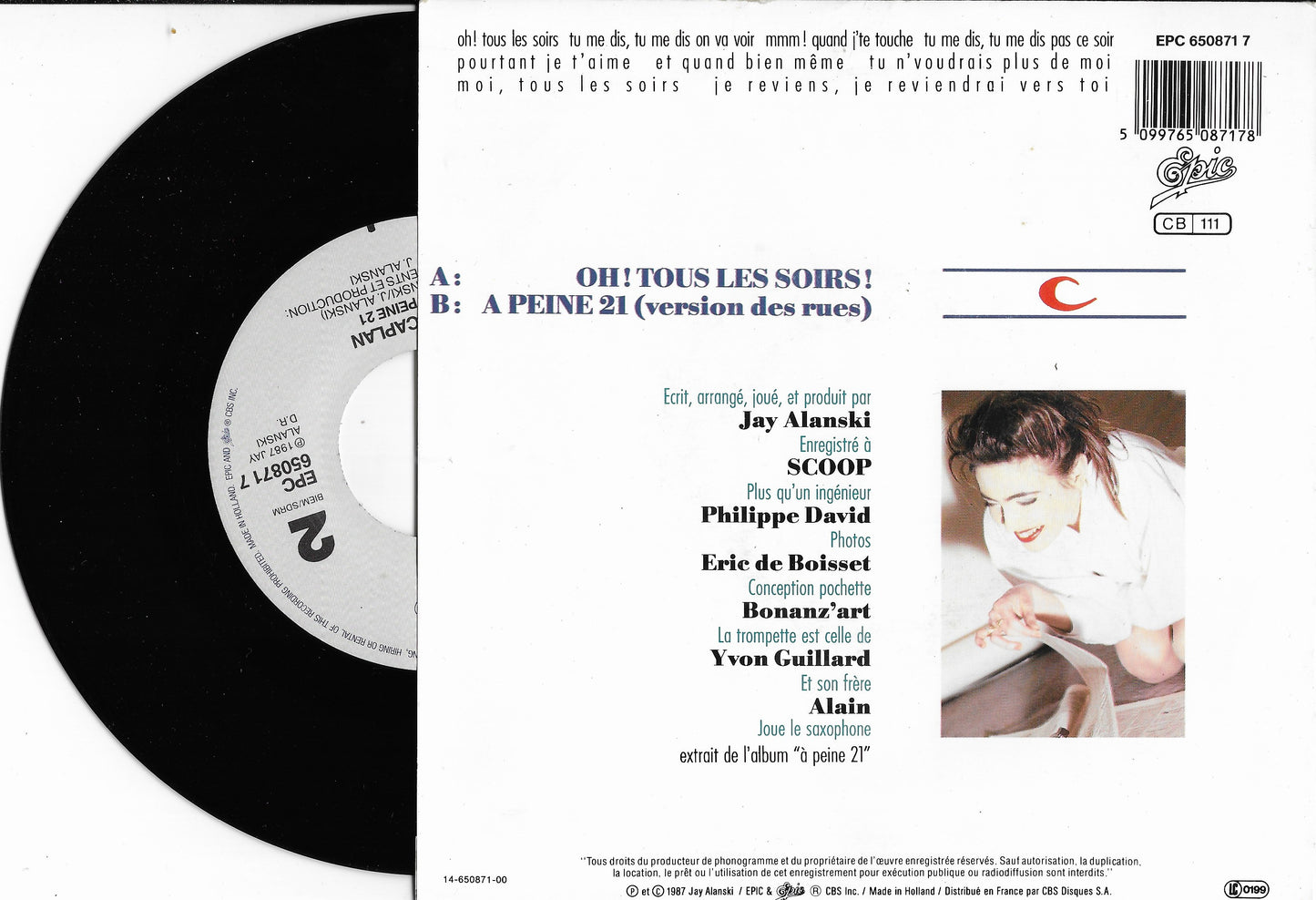 JIL CAPLAN - Oh! Tous Les Soirs