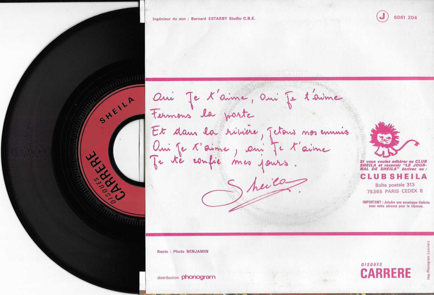 SHEILA - Le Mari De Mama / Oui, Je T'aime