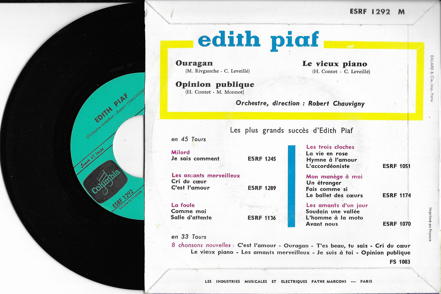 EDITH PIAF - Ouragan