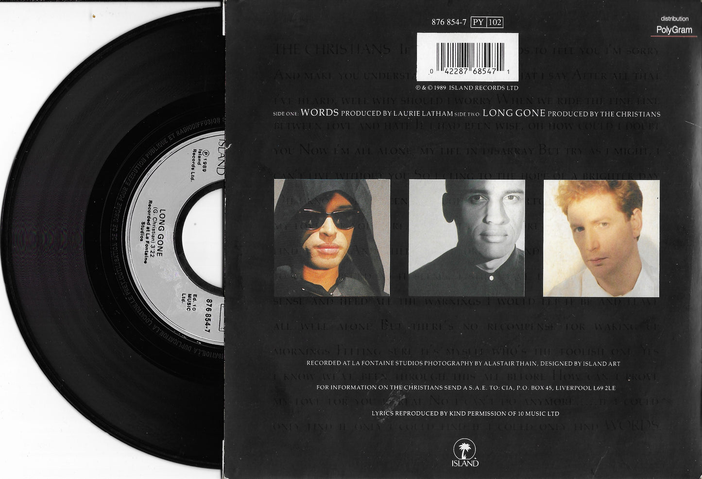 THE CHRISTIANS - Words