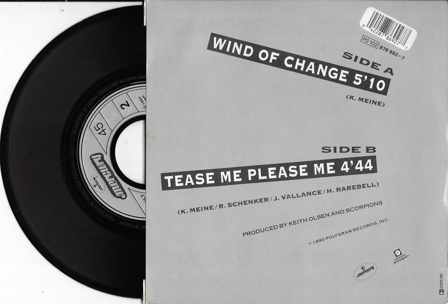 SCORPIONS - Wind Of Change / Tease Me Please Me