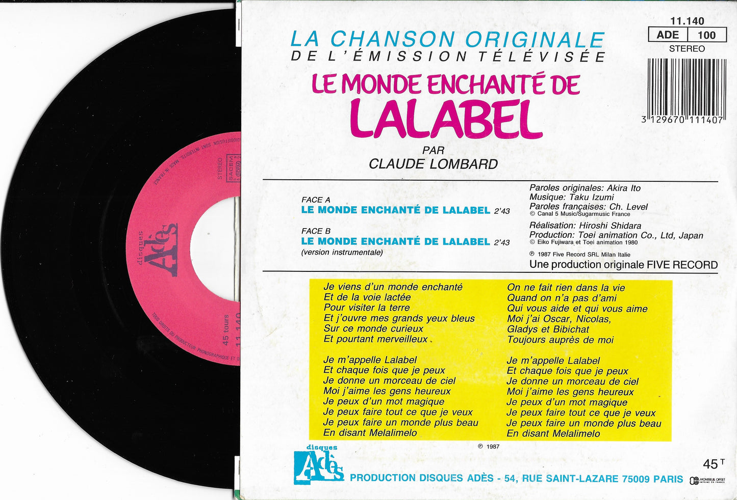 CLAUDE LOMBARD - Le Monde Enchanté De Lalabel