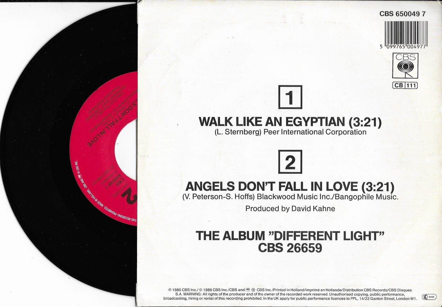 BANGLES - Walk Like An Egyptian
