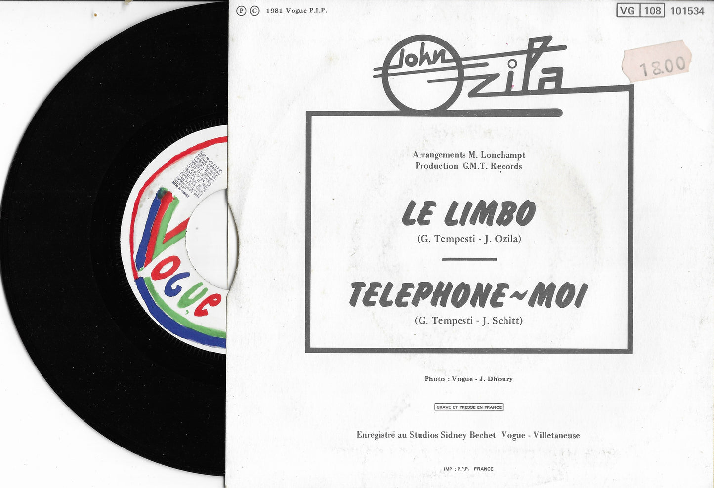 JOHN OZILA - Le Limbo / Téléphone-Moi