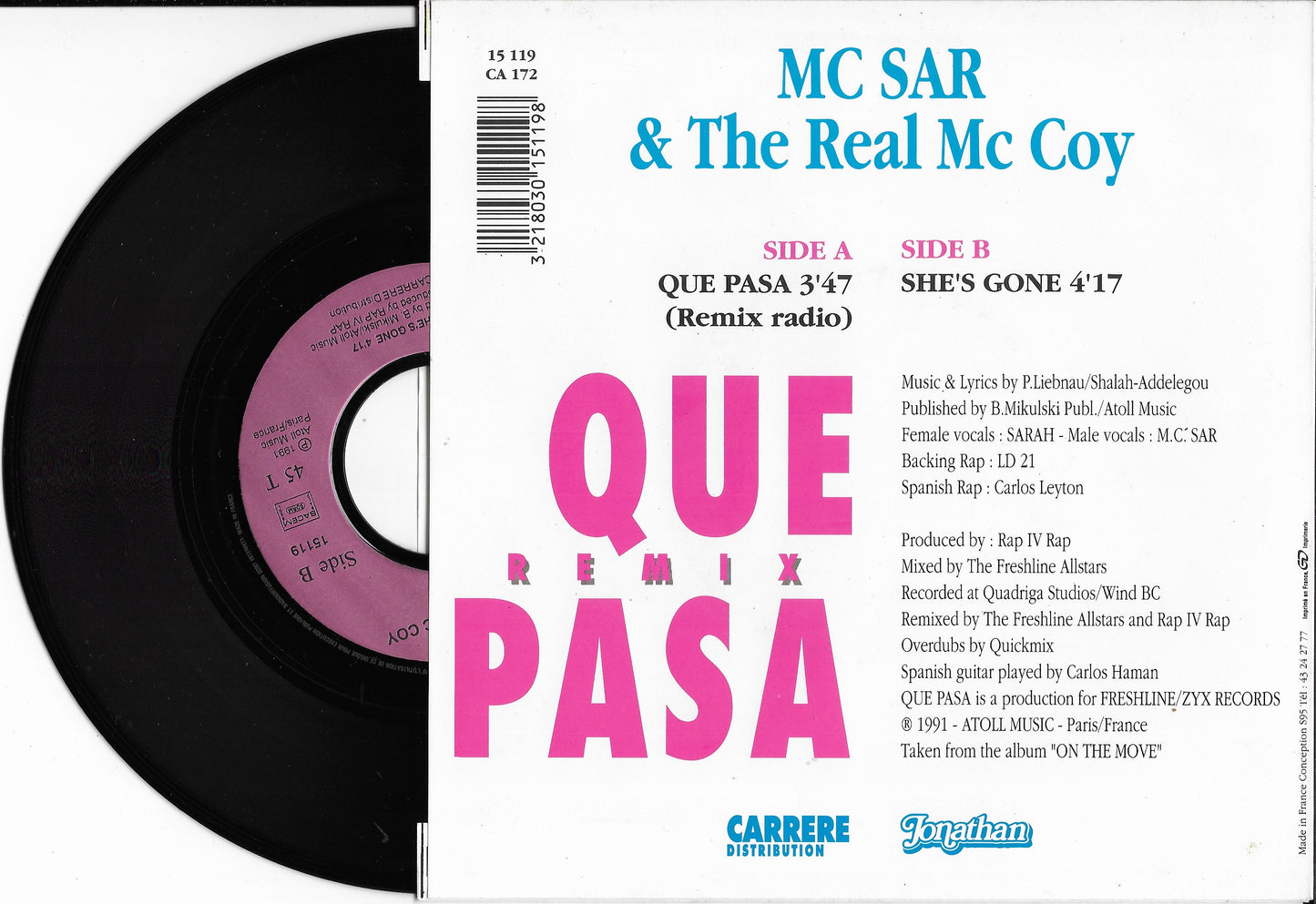 MC SAR & THE REAL McCOY Featuring SUNDAY - Que Pasa (Remix)